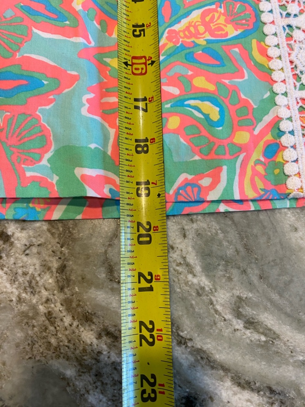Lilly Pulitzer Corrie Skirt Make a Splash Starfish Shells Lace Paisley sz 10 - Picture 8 of 8